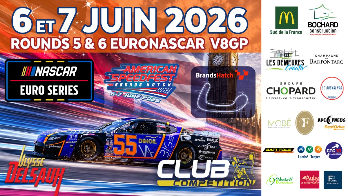 Week-end Euronascar &agrave; Brands Hatch 6 et 7 juin 2026
